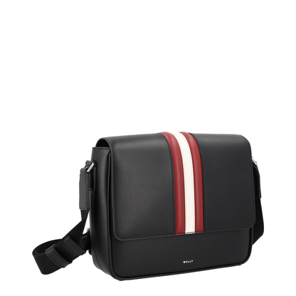 Mythos Recycled Bovine Leather Crossbody Bag - Black - Image 9