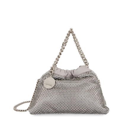 Falabella Mini Polyester Drawstring Bag - Argento - Image 5