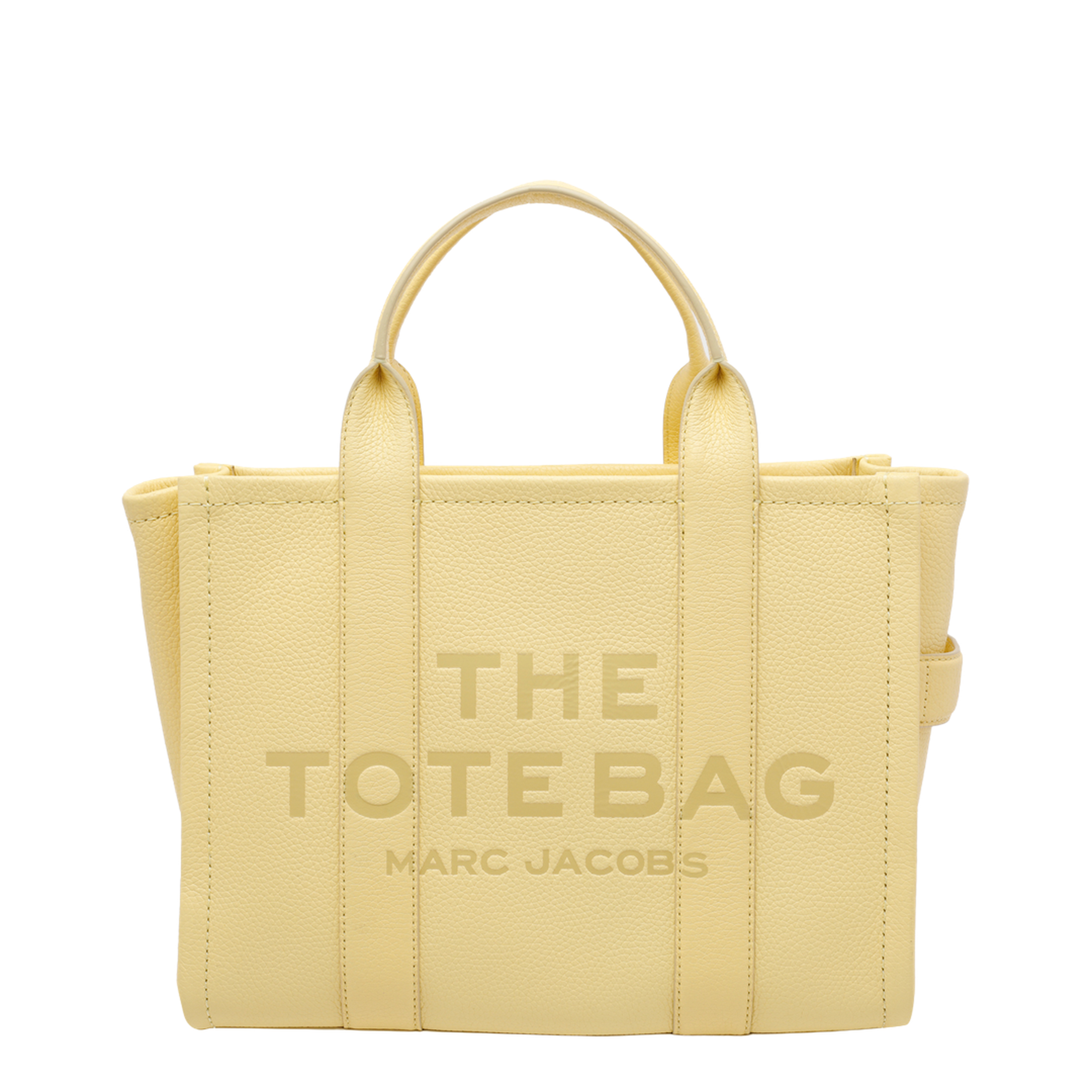 The Leather Medium Leather Tote Bag - Custard - Image 1