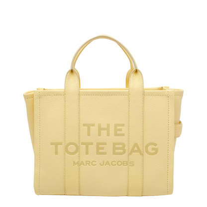 The Leather Medium Leather Tote Bag - Custard - Image 1