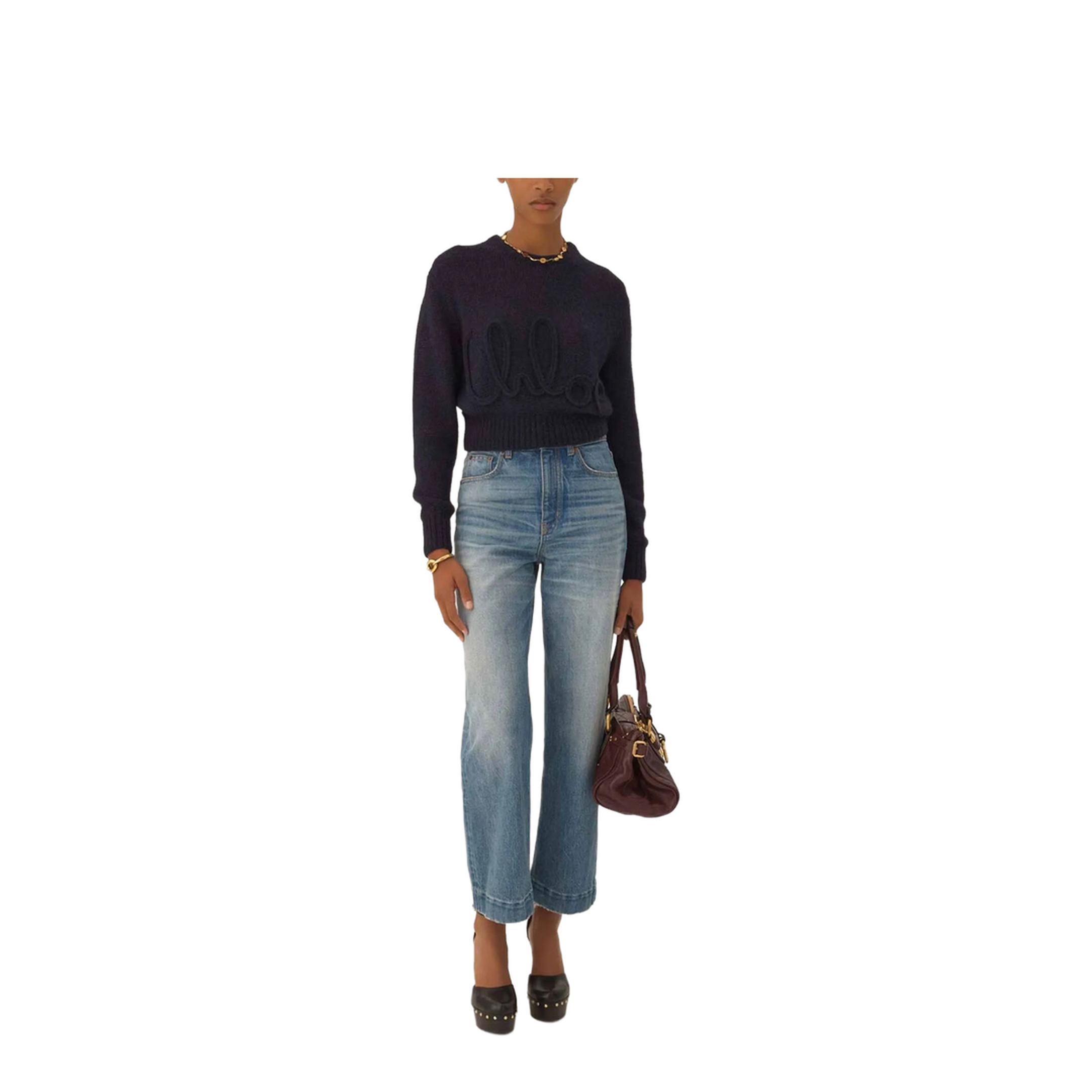 High-Rise Cropped Denim Jeans - Image 2