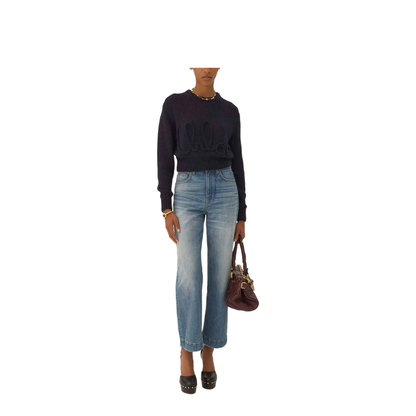 High-Rise Cropped Denim Jeans - Image 2