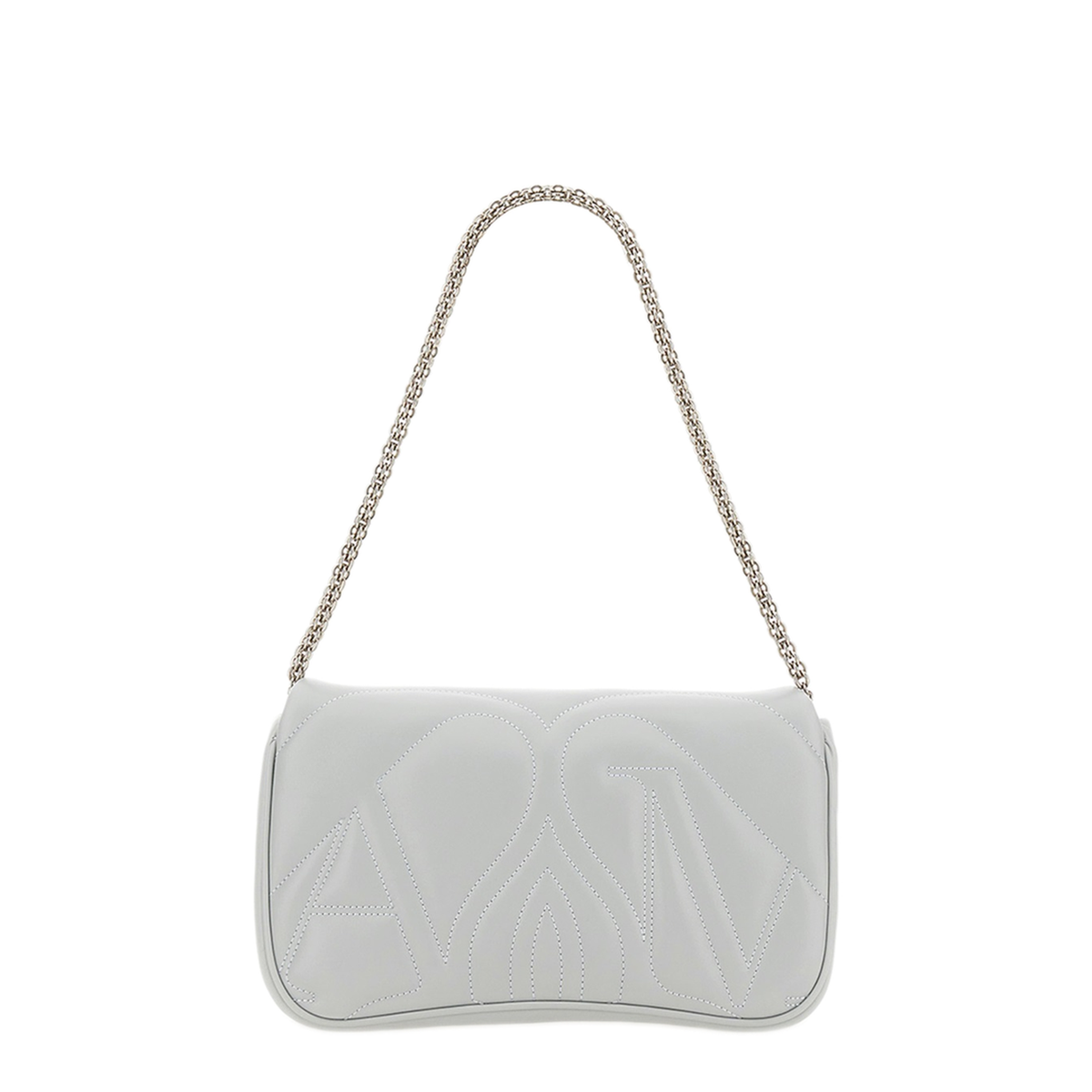 Seal Small Lambskin Shoulder Bag - Light Blue - Image 2