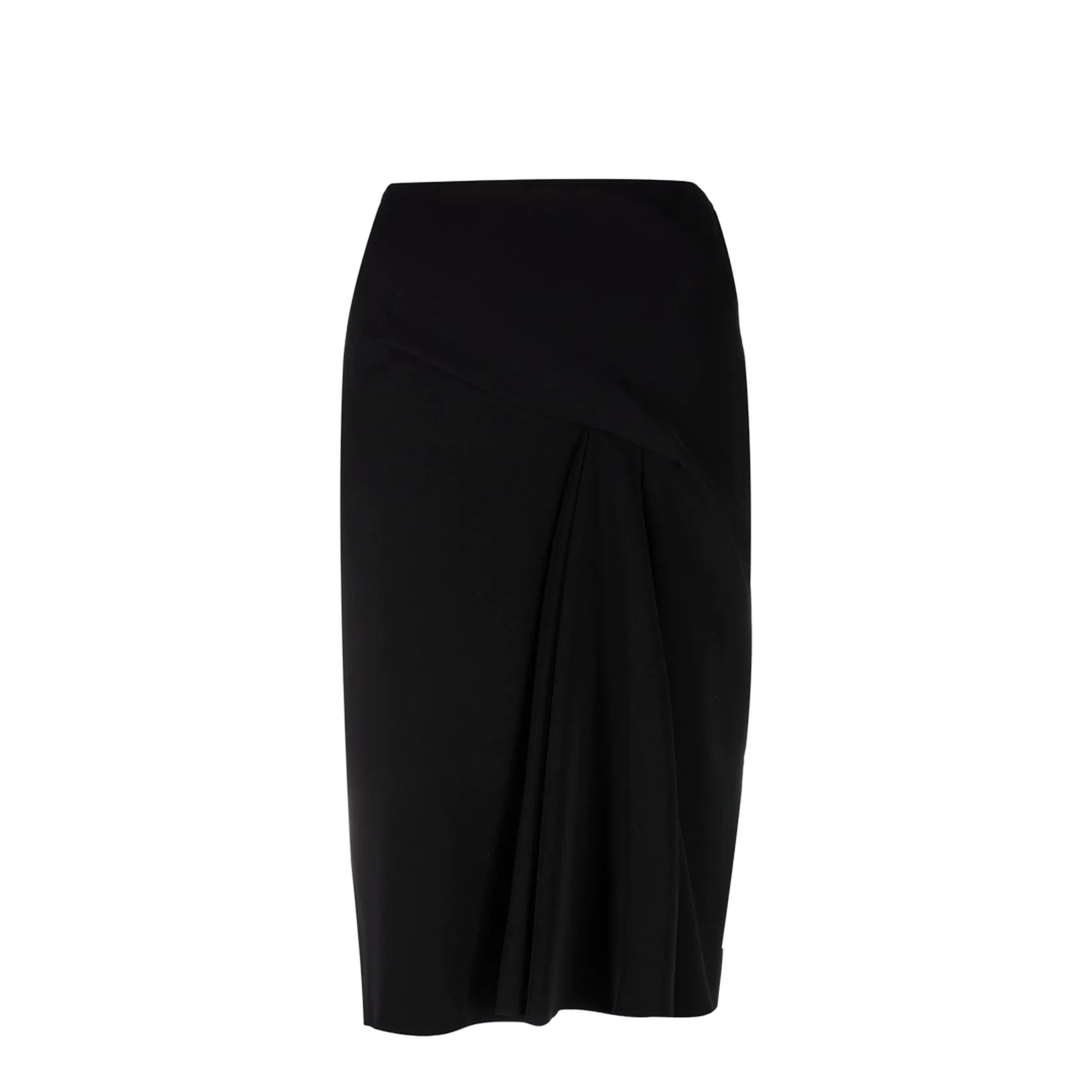 Chic Midi Skirt With Side Zip Closure In Black - Image 5
