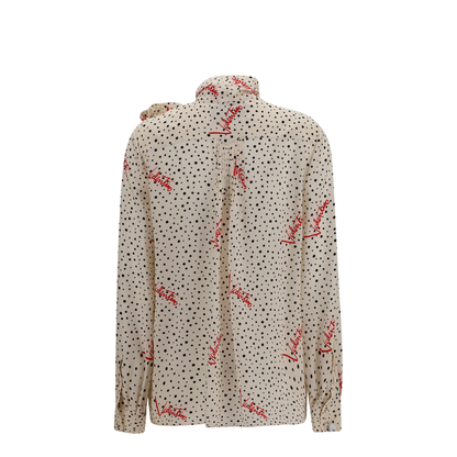 Crepe de Chine Bow-Neck Shirt - Image 2