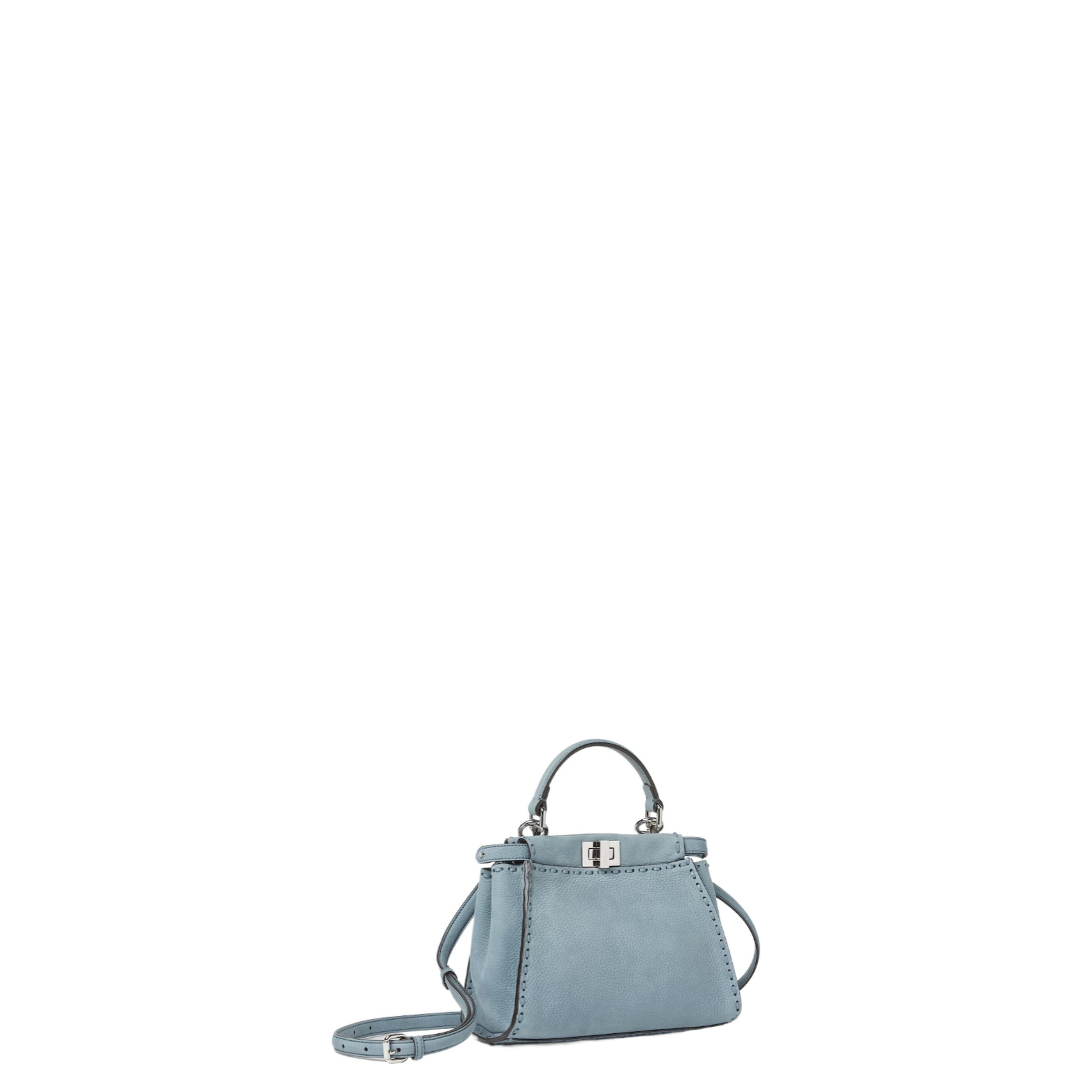 Peekaboo Mini Cuoio Romano Leather Light Blue - Image 1