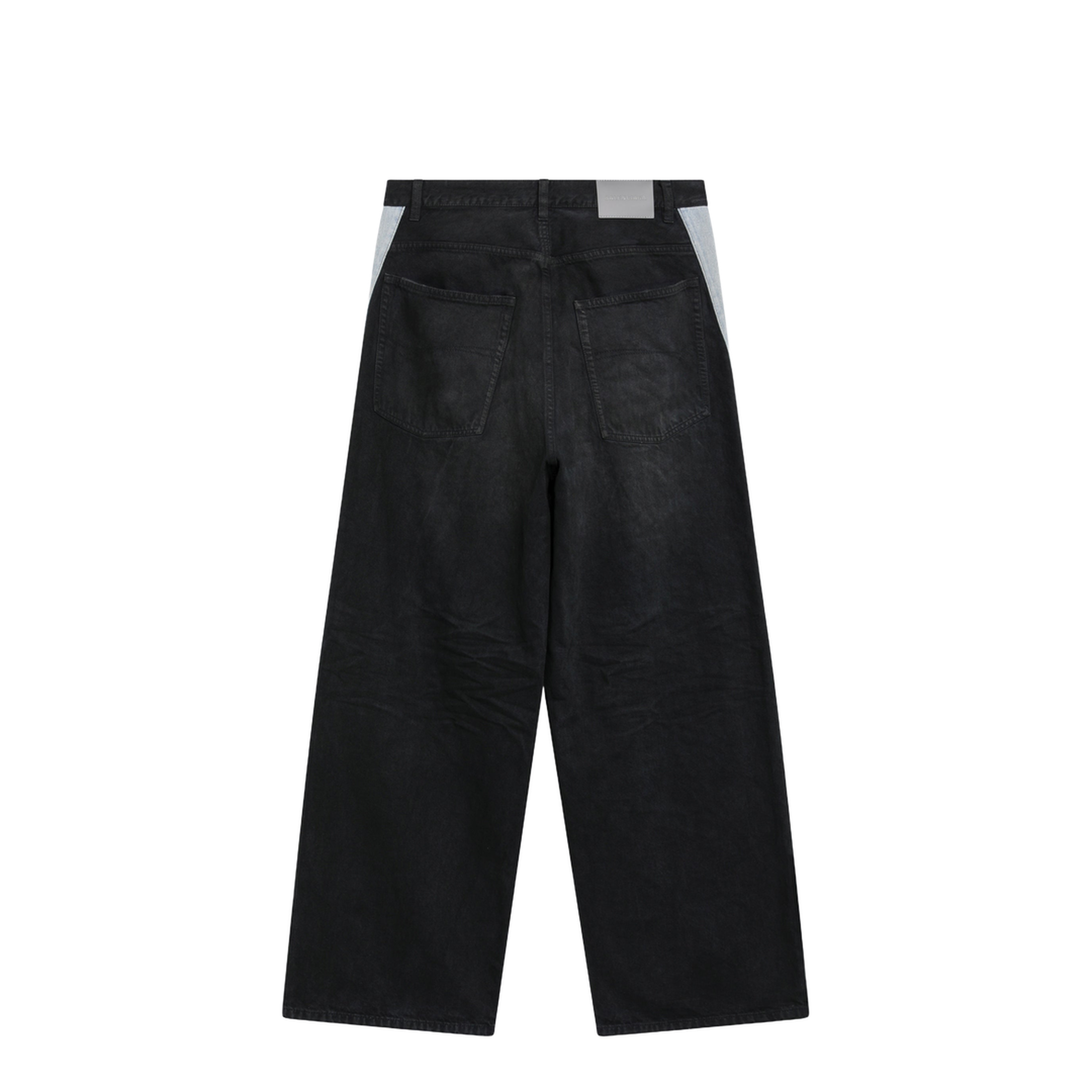 Denim Trousers With Dark Brown And Black Trims - Image 2