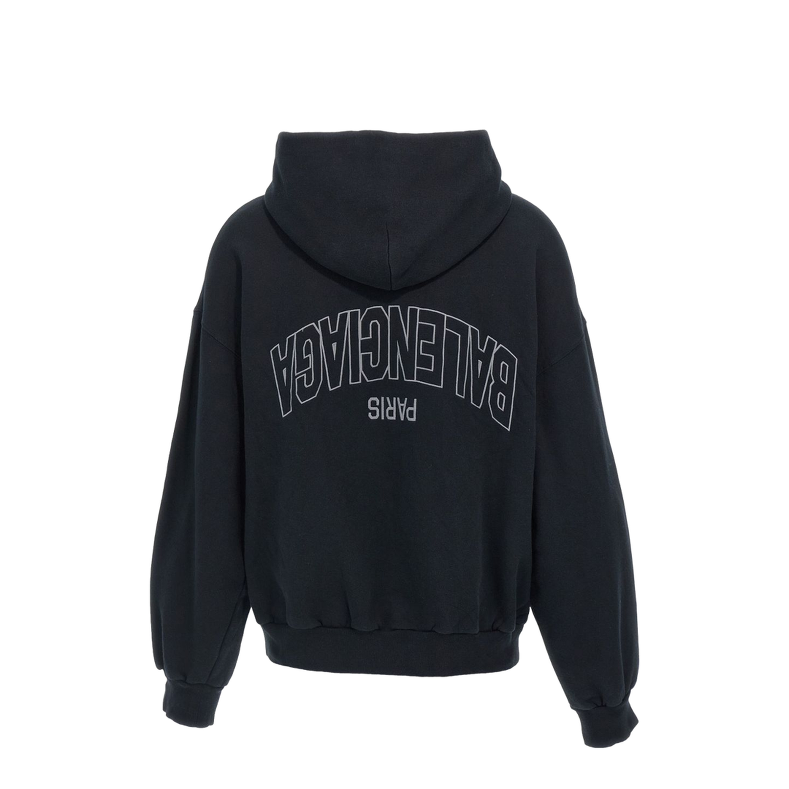 Flipped Uni Zip-up Hoodie Regular Fit in Black Faded - Image 3