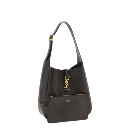 Le 5 À 7 Supple Small Grained Leather Shoulder Bag - Arabica - Image 3