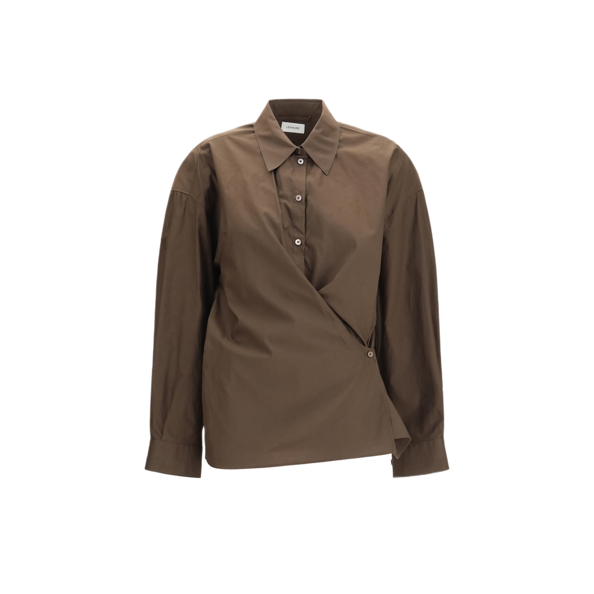 Straight Collar Twisted Shirt - Image 1