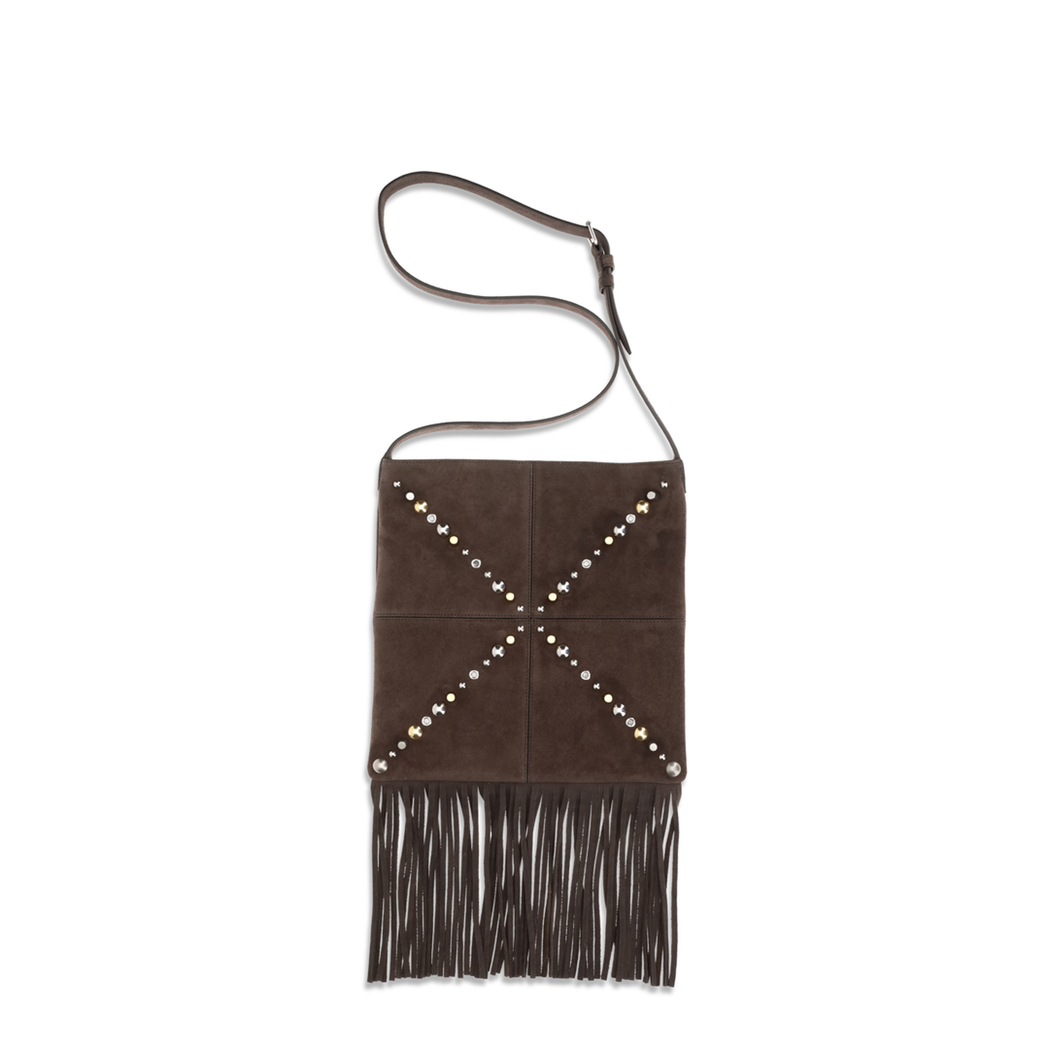 Nellcôte Calf Leather Suede Shoulder Bag - Testa di Moro - Image 2