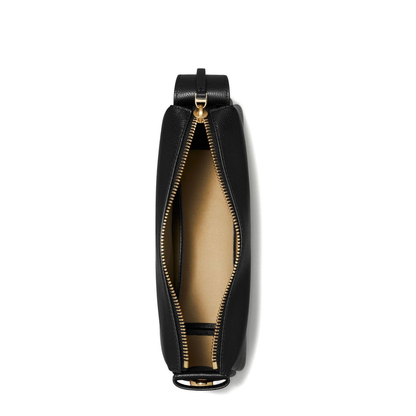 Romy Leather Shoulder Bag in Black - Image 2