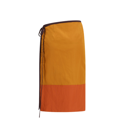 Tie-detail Colour-block Skirt - Image 2