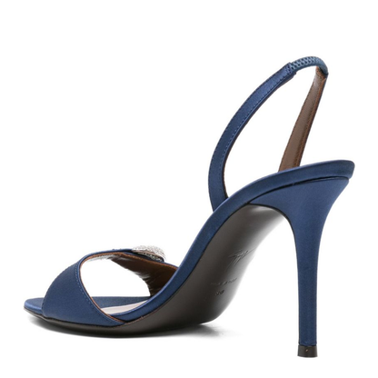 Slingback Strap Sandals Blue - Image 3