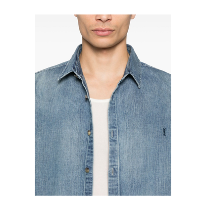 Cassandra Shirt in Day Blue Denim - Image 5