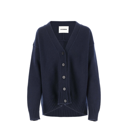 Navy Blue V-neck Cardigan - Image 1