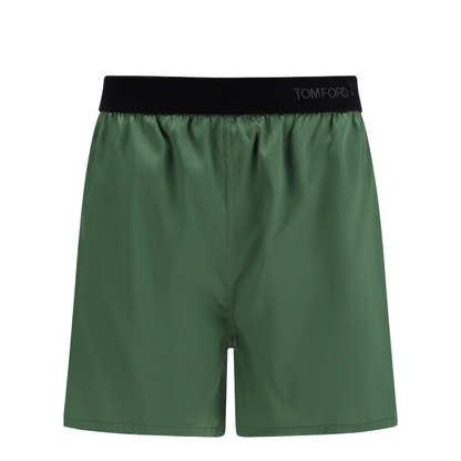 Stretch Silk Satin PJ Shorts - Image 1