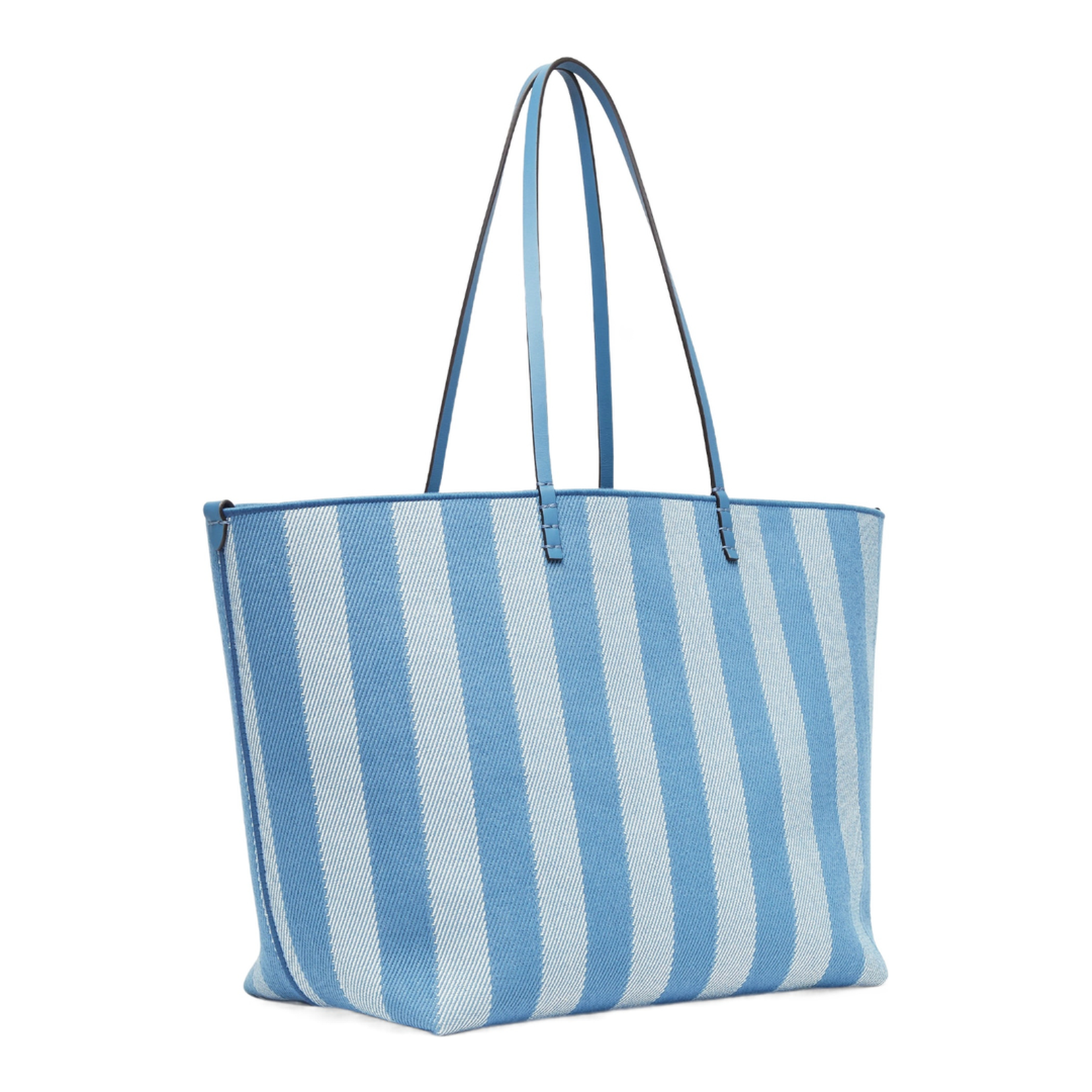 Roll Large Canvas Shopper Bags - Pastel Blue - Image 2