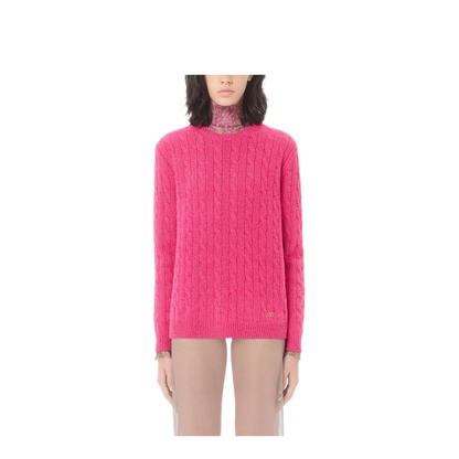 Wool Mouliné Cable-Knit Sweater - Image 3
