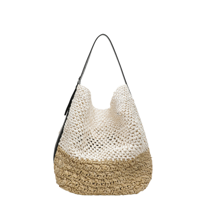 Paper Raffia Tote - Ecru/Vanilla - Image 1