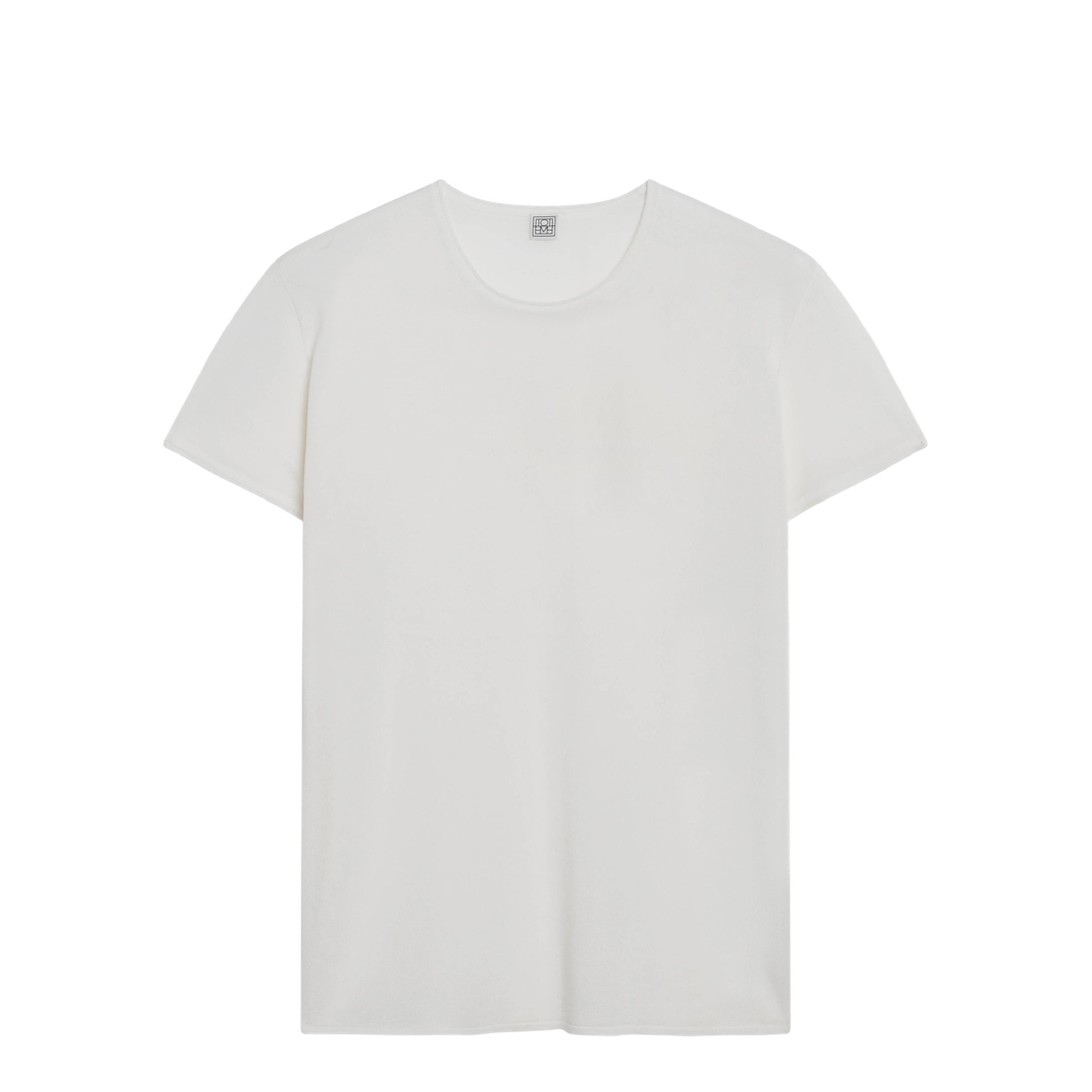 Ecru Silk Crêpe T-Shirt - Image 1