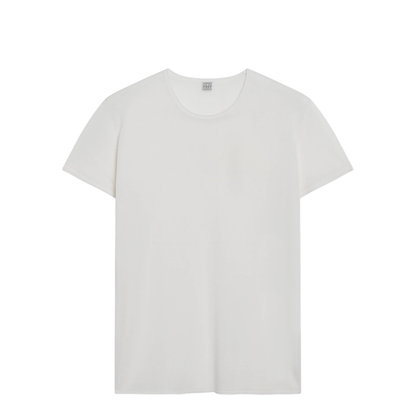 Ecru Silk Crêpe T-Shirt - Image 1