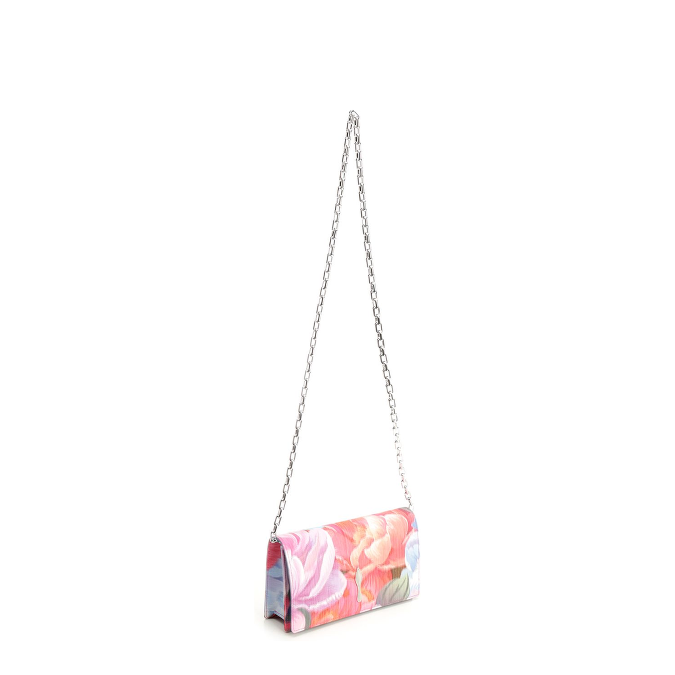 Bettina Clutch Peonies Printed Chiné Fabric Multicolor - Image 5