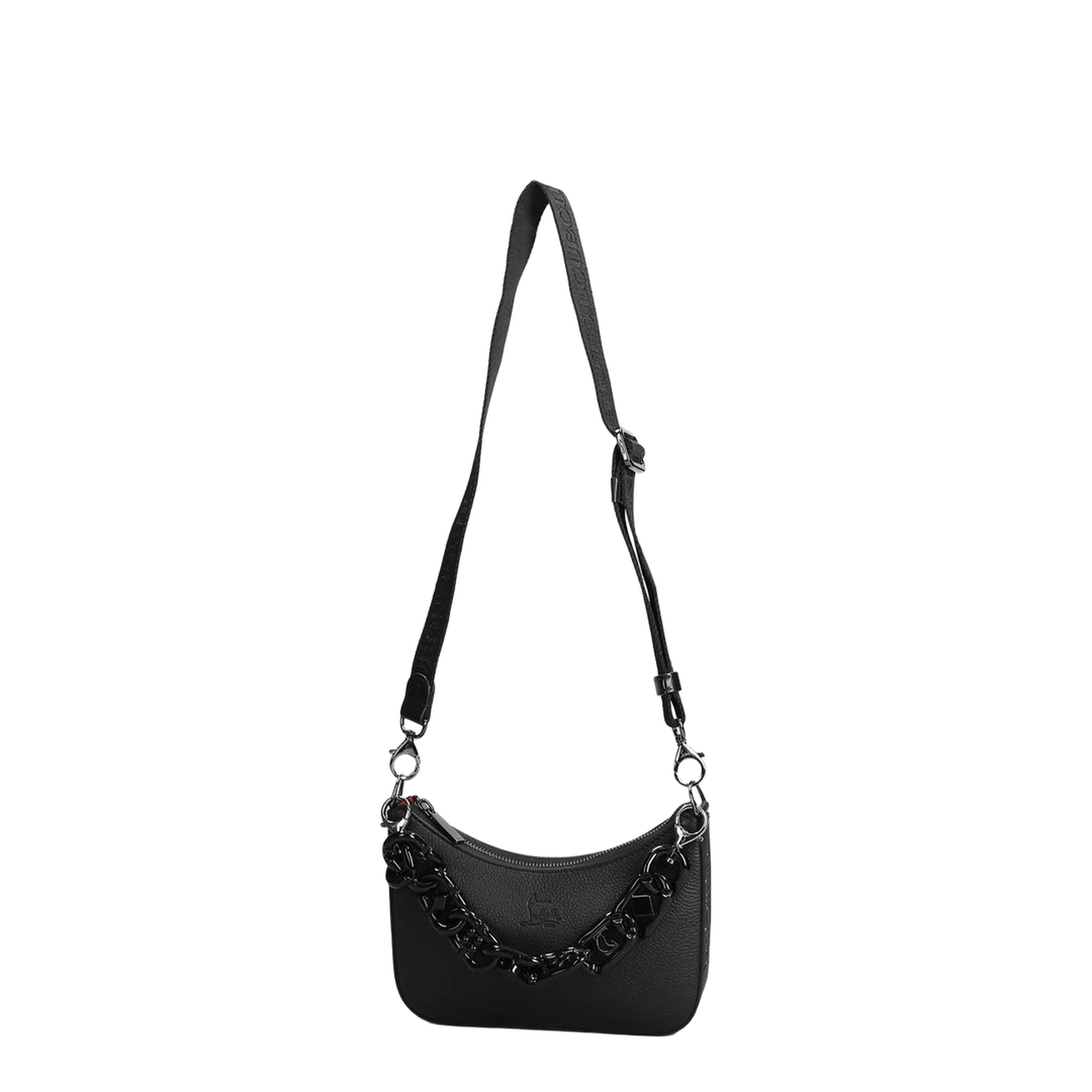 Loubila Chain Mini Shoulder Bag Leather Black - Image 4