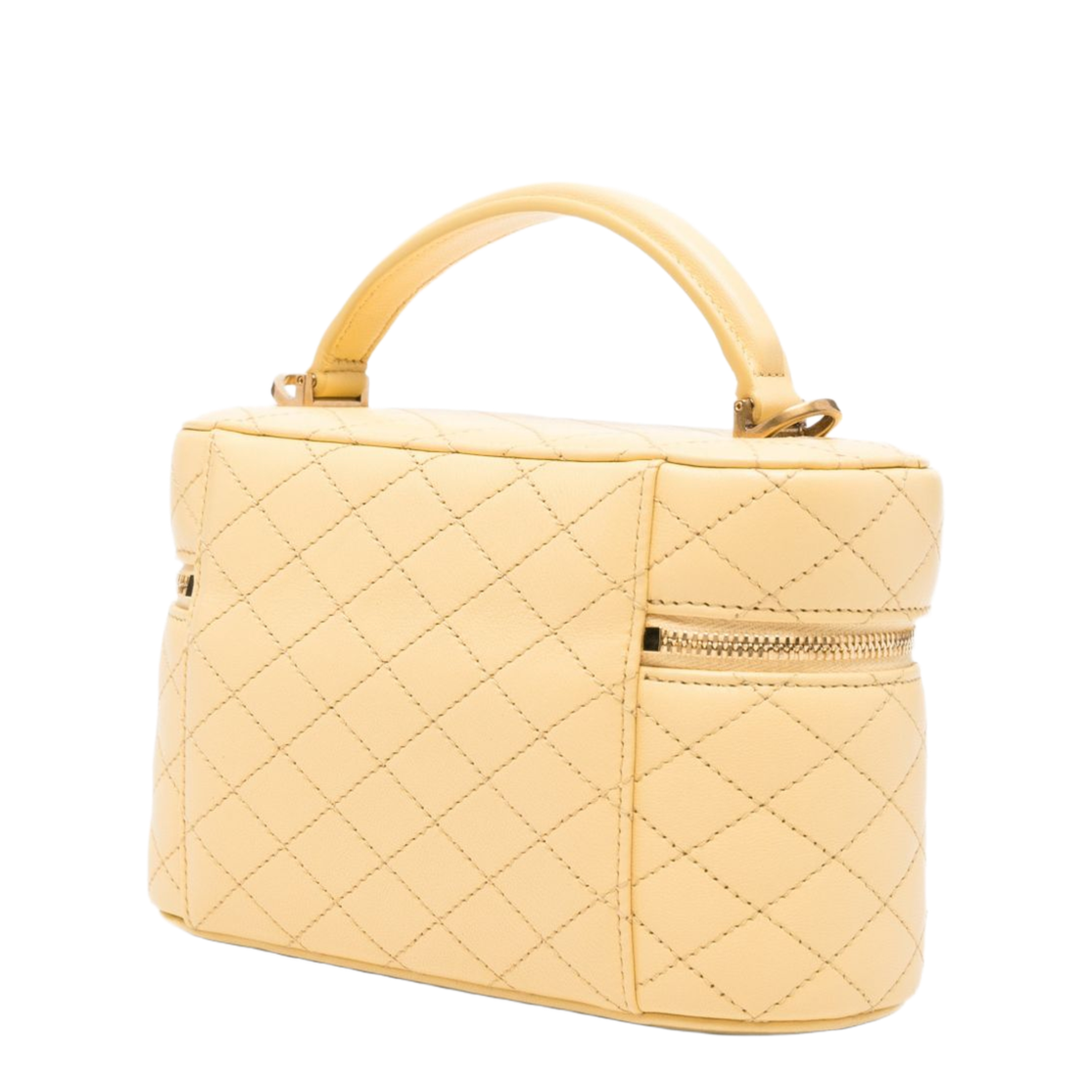 GABY Vanity in Lambskin in Yellow - Image 4