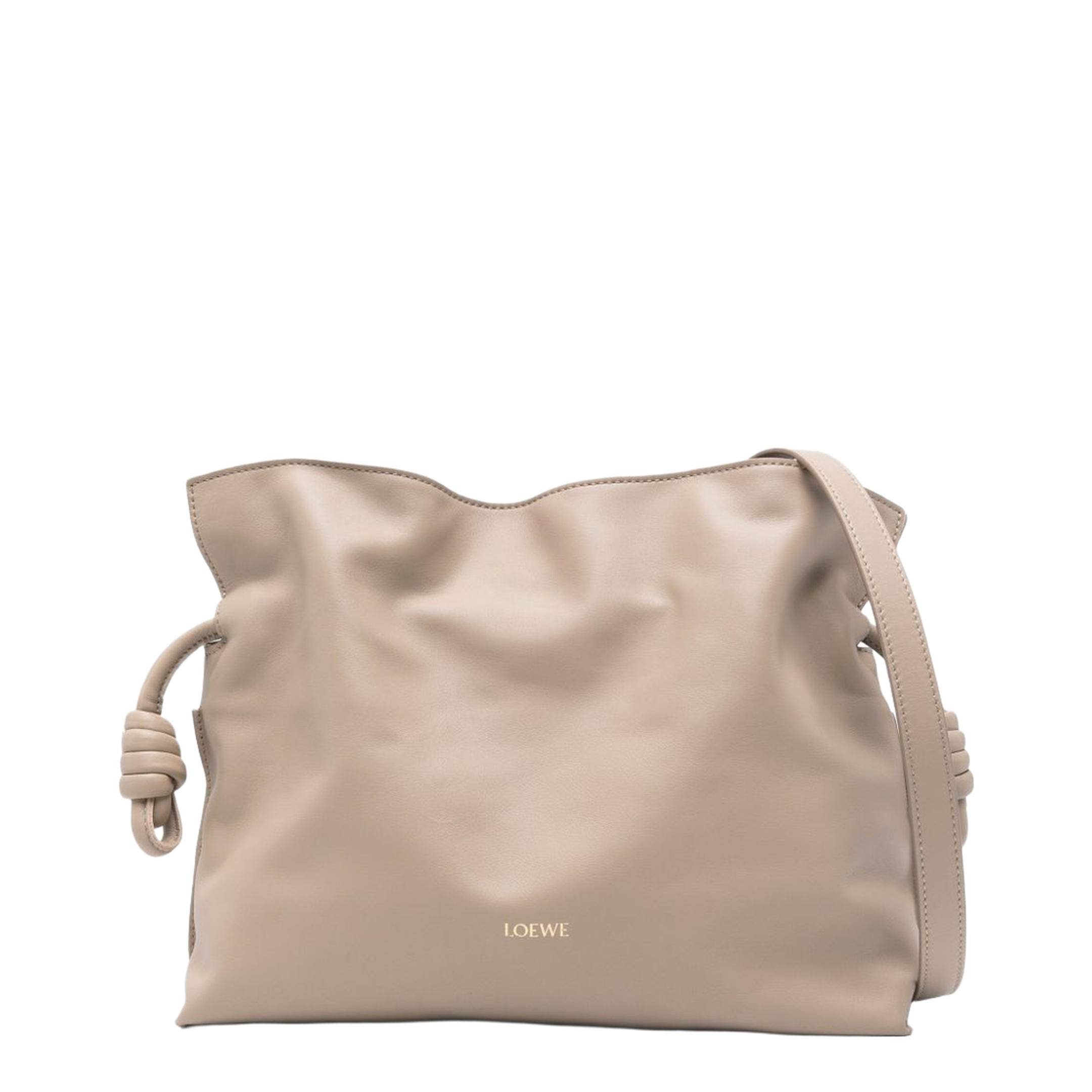 Flamenco Medium Calfskin Clutch Bag - Beige - Image 1