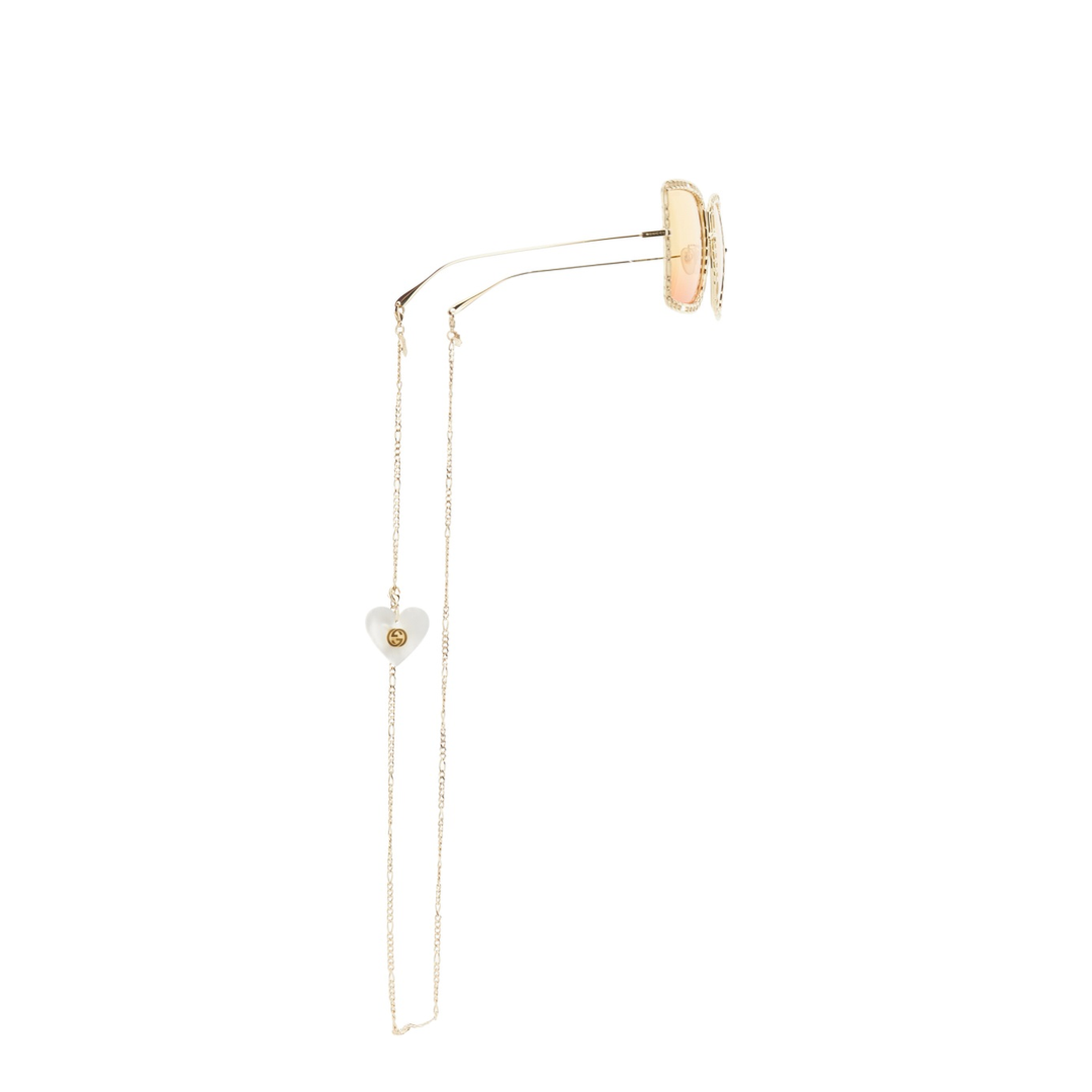 Rectangular Sunglasses - Gold - Image 5