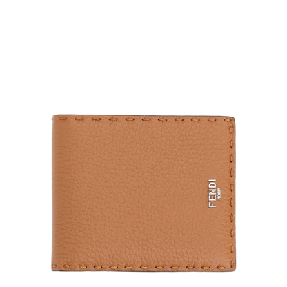 Selleria Calf Leather Bifold Wallet - Cuero with Amarillo Girasol Interior - Image 1