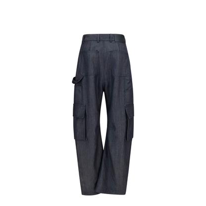 Denim Print Cargo Pants - Image 2