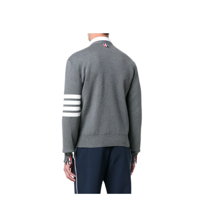 4-Bar V-Neck Cotton Cardigan - Image 4