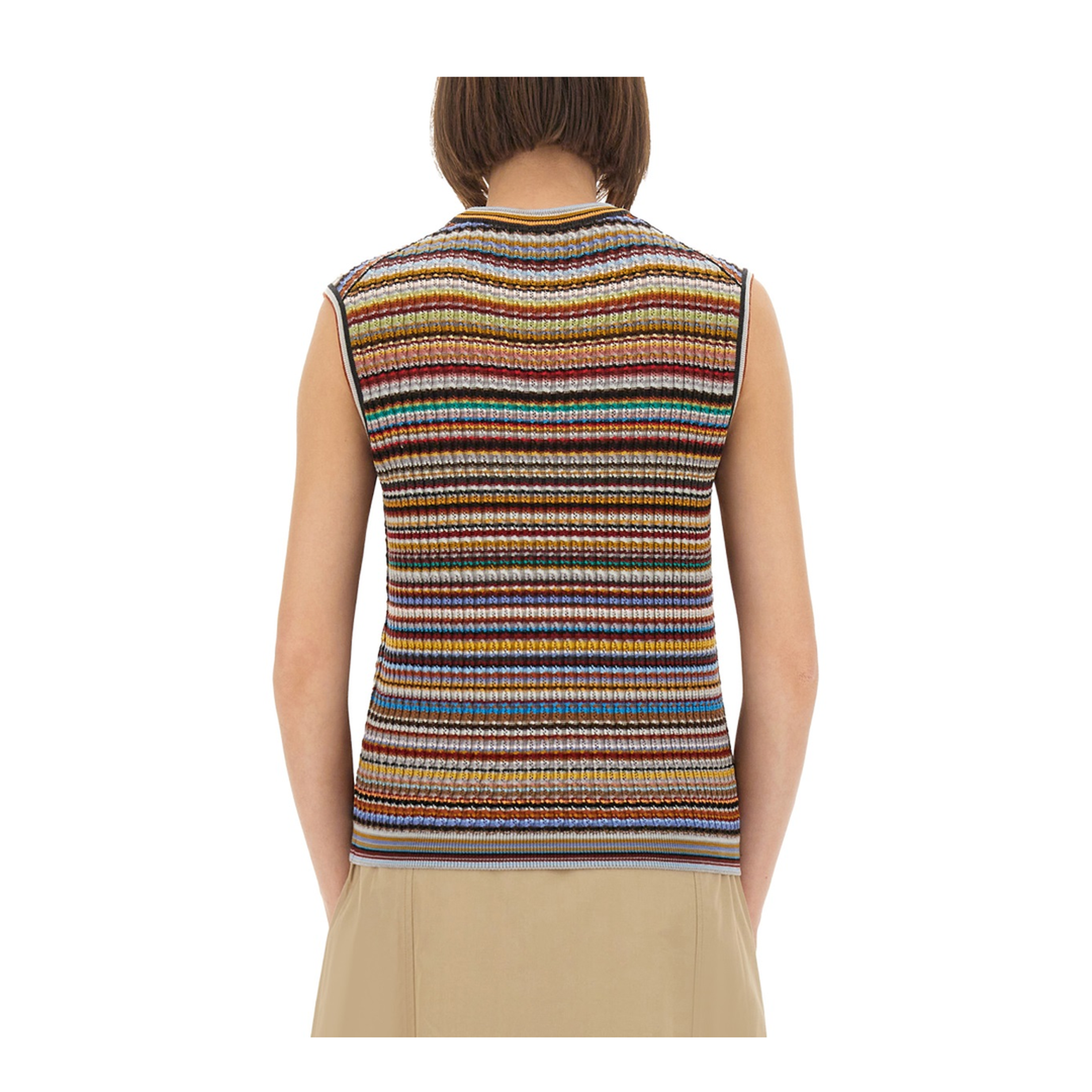 Signature Stripe Knit Vest - Image 4