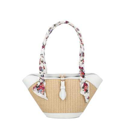 Capri Coffa Bag in Raffia Multicolor - Image 1