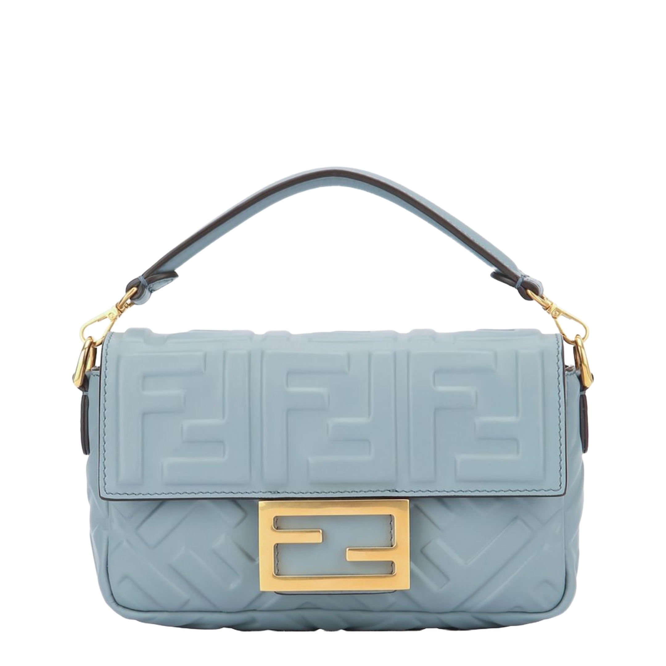 Baguette Mini Calfskin Shoulder Bag - Mercury Blue - Image 1