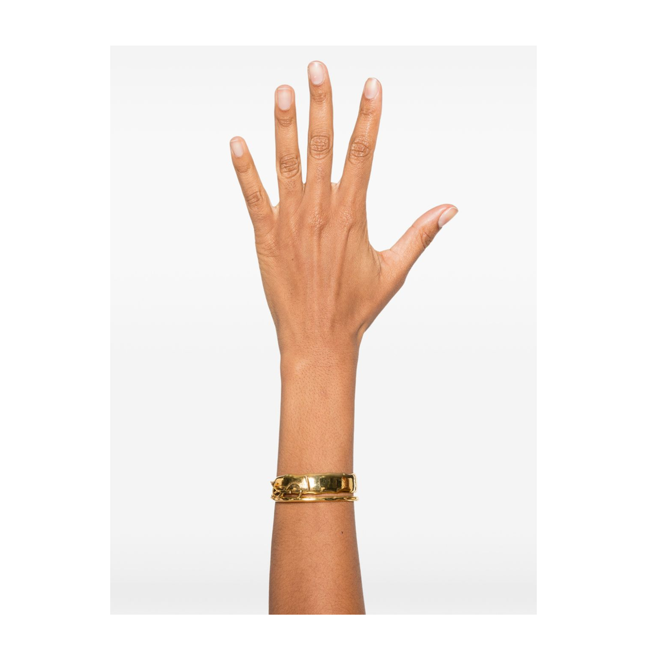 CASSANDRE double cuff in metal in Gold - Image 3