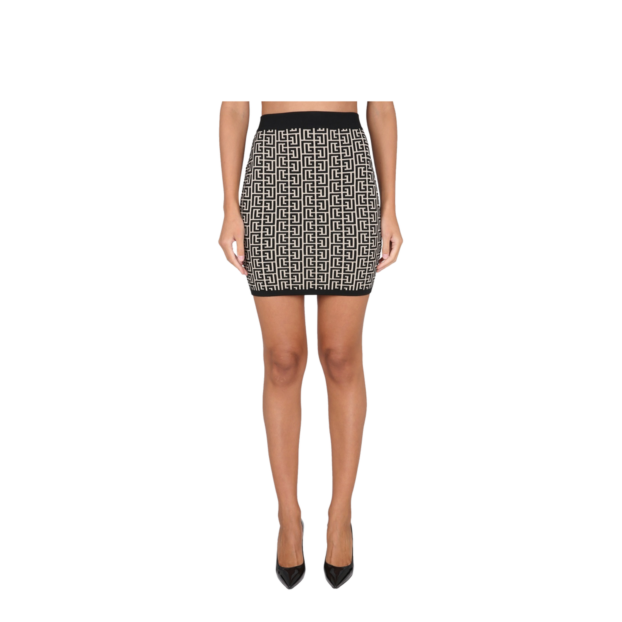 Monogram Jacquard Knit Skirt - Image 1
