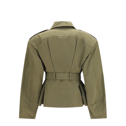Cropped Belted High Neck Jacket - Image 2