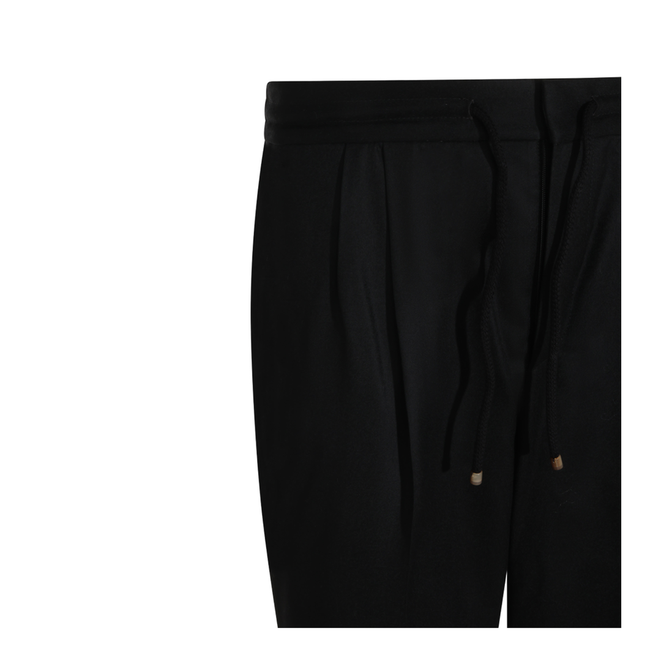 Leisure fit trousers in virgin wool flannel with drawstring and double darts - Image 4