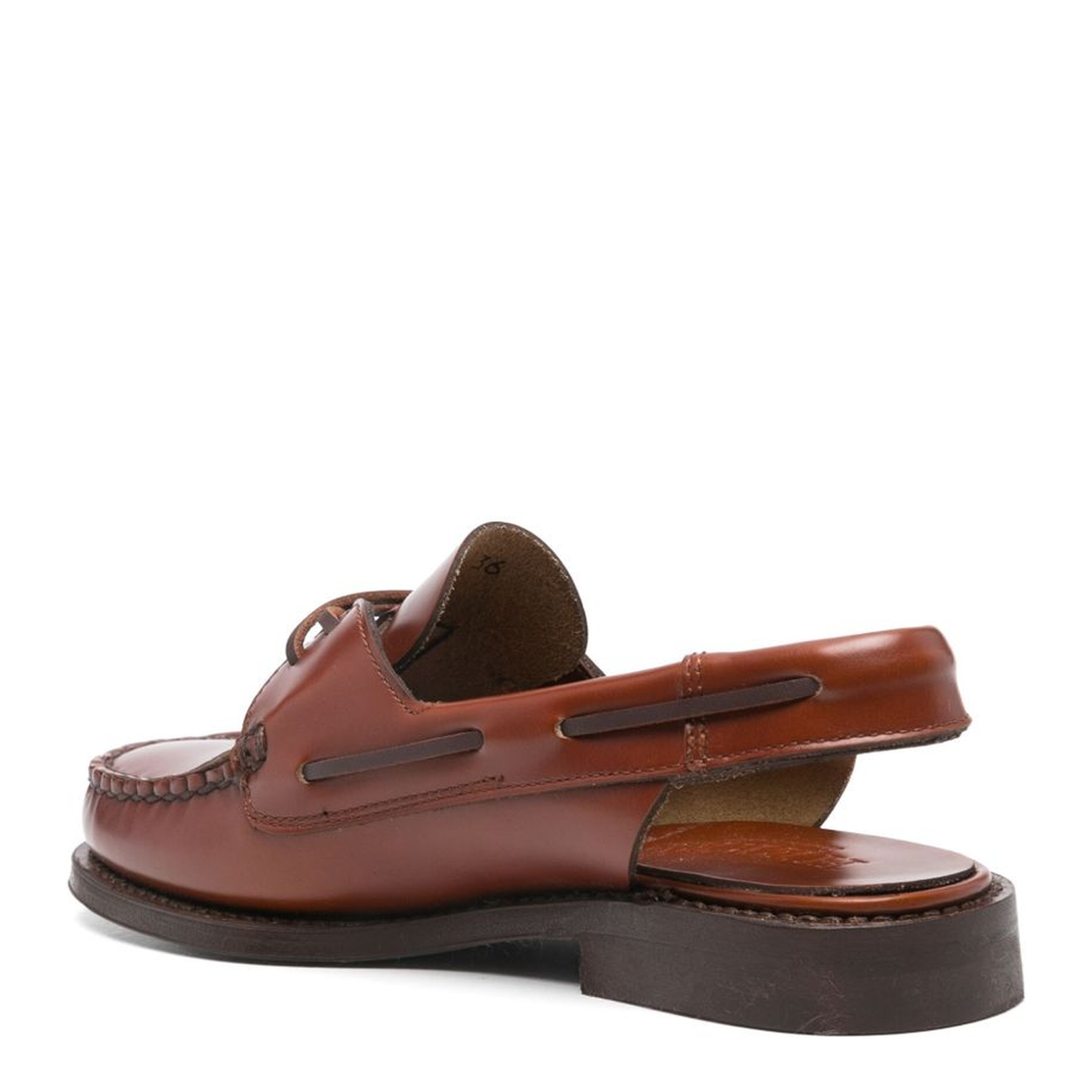 Flat Shoes Leather Brown - Image 4