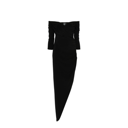 Off Shoulder Side Drape Gown - Image 1