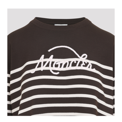 Striped Logo Knit Sweater - Image 5