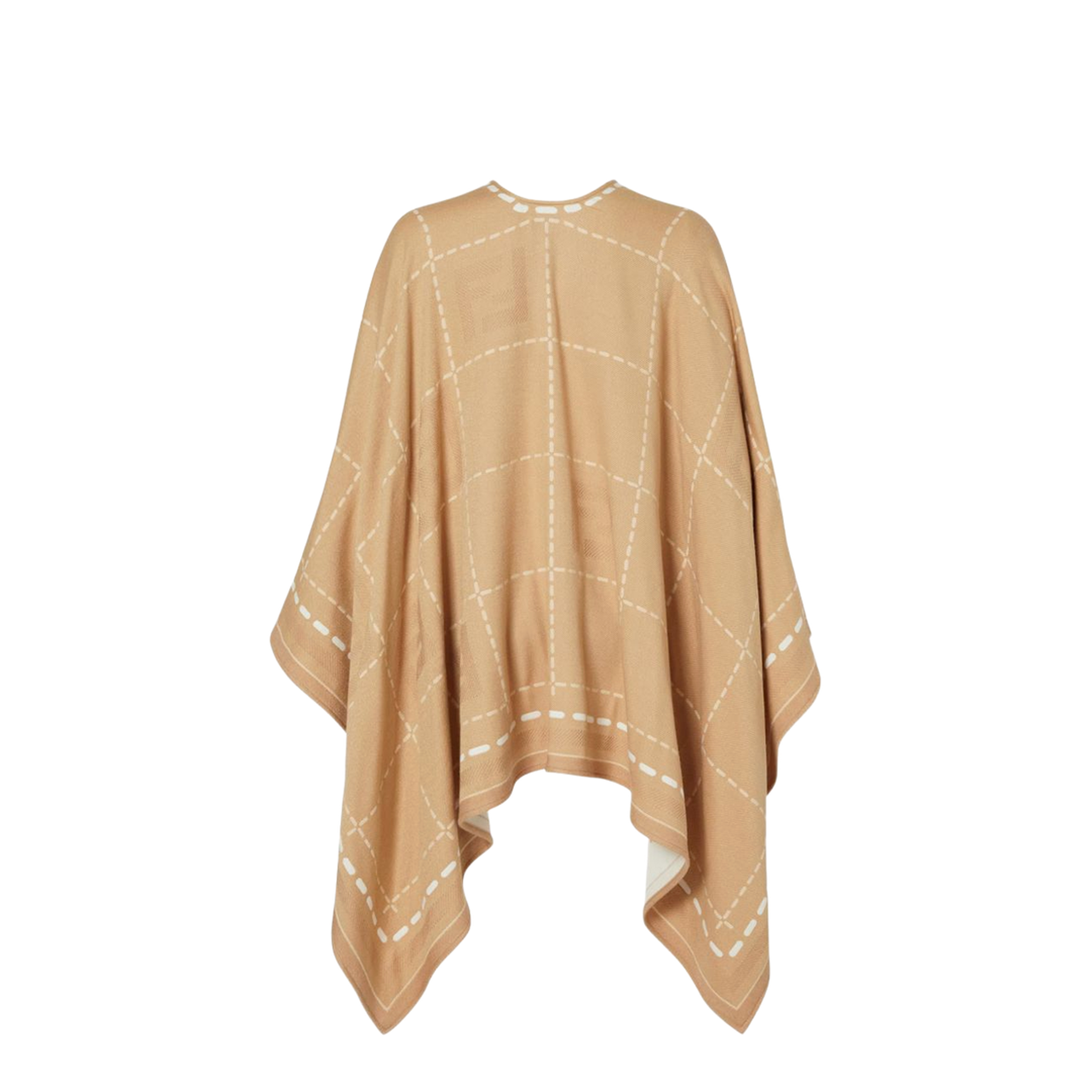 Beige Wool Poncho - Image 2