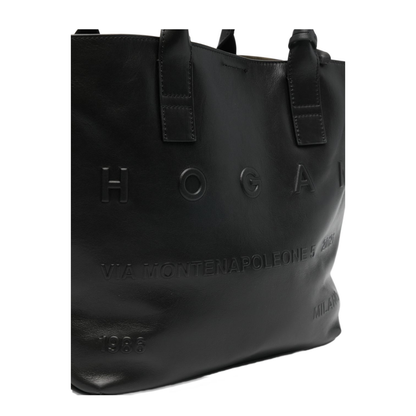 Address Small Calf Leather Tote Bag - Black - Image 3