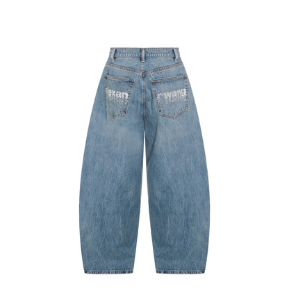 Blow Up Jeans with Logo in Strass - Image 3