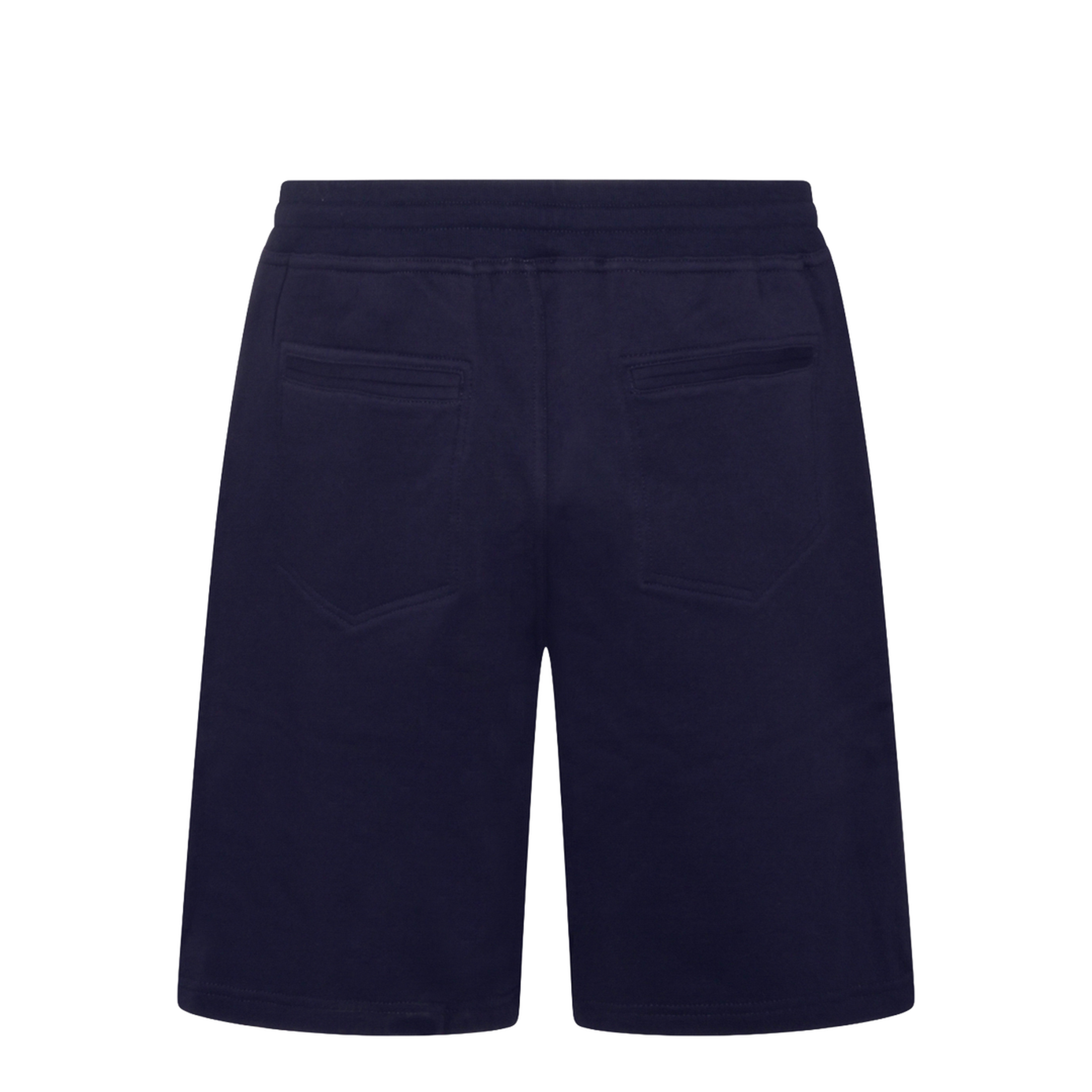 Techno Cotton Fleece Bermuda Shorts Navy Blue - Image 3