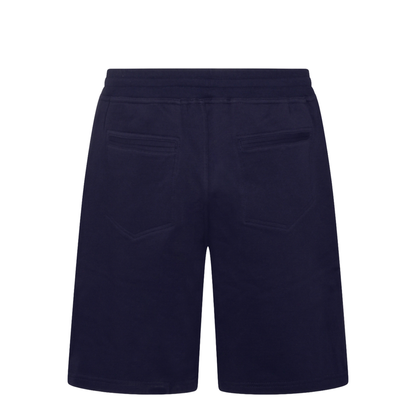 Techno Cotton Fleece Bermuda Shorts Navy Blue - Image 3
