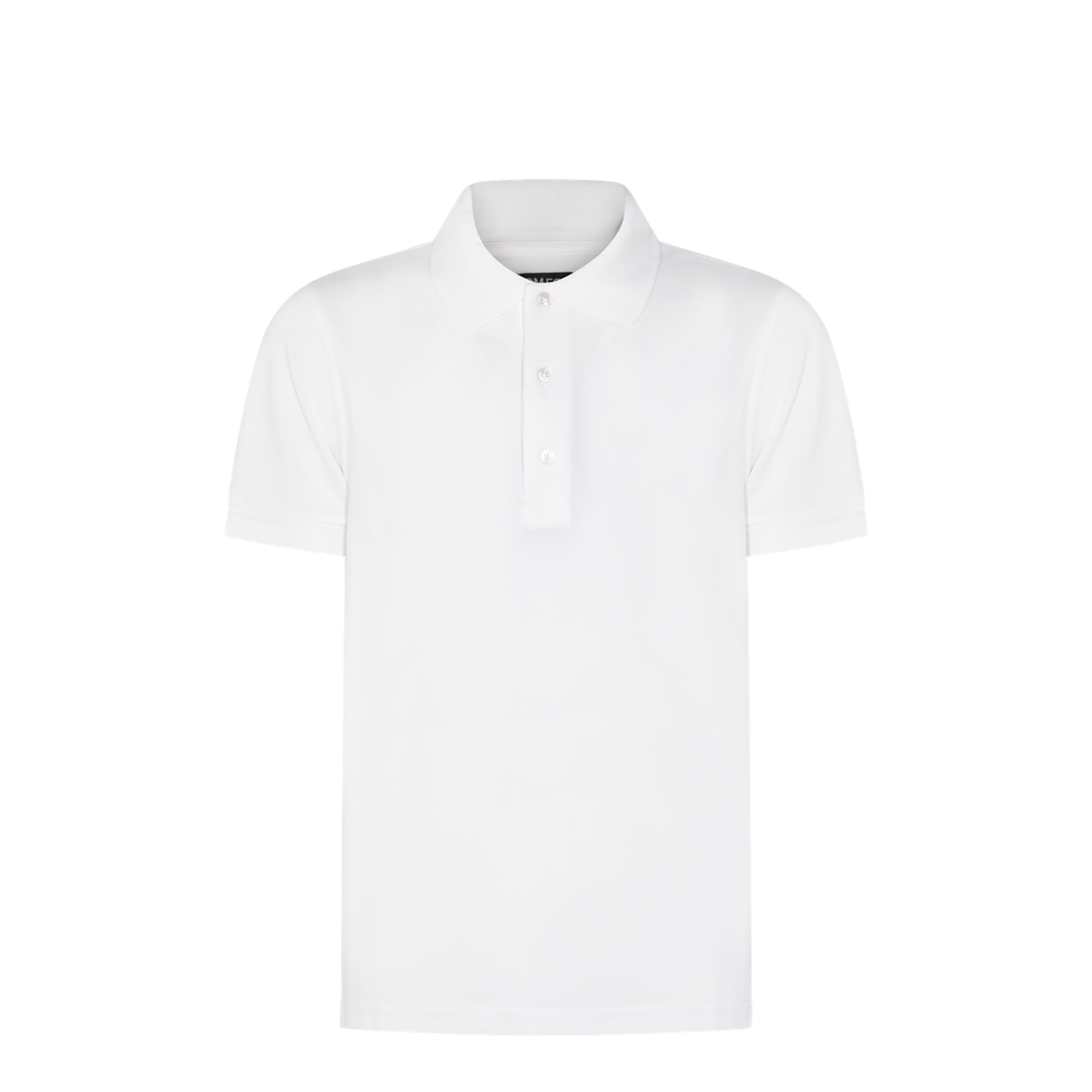 Lyocell Pique Polo Shirt In White - Image 1